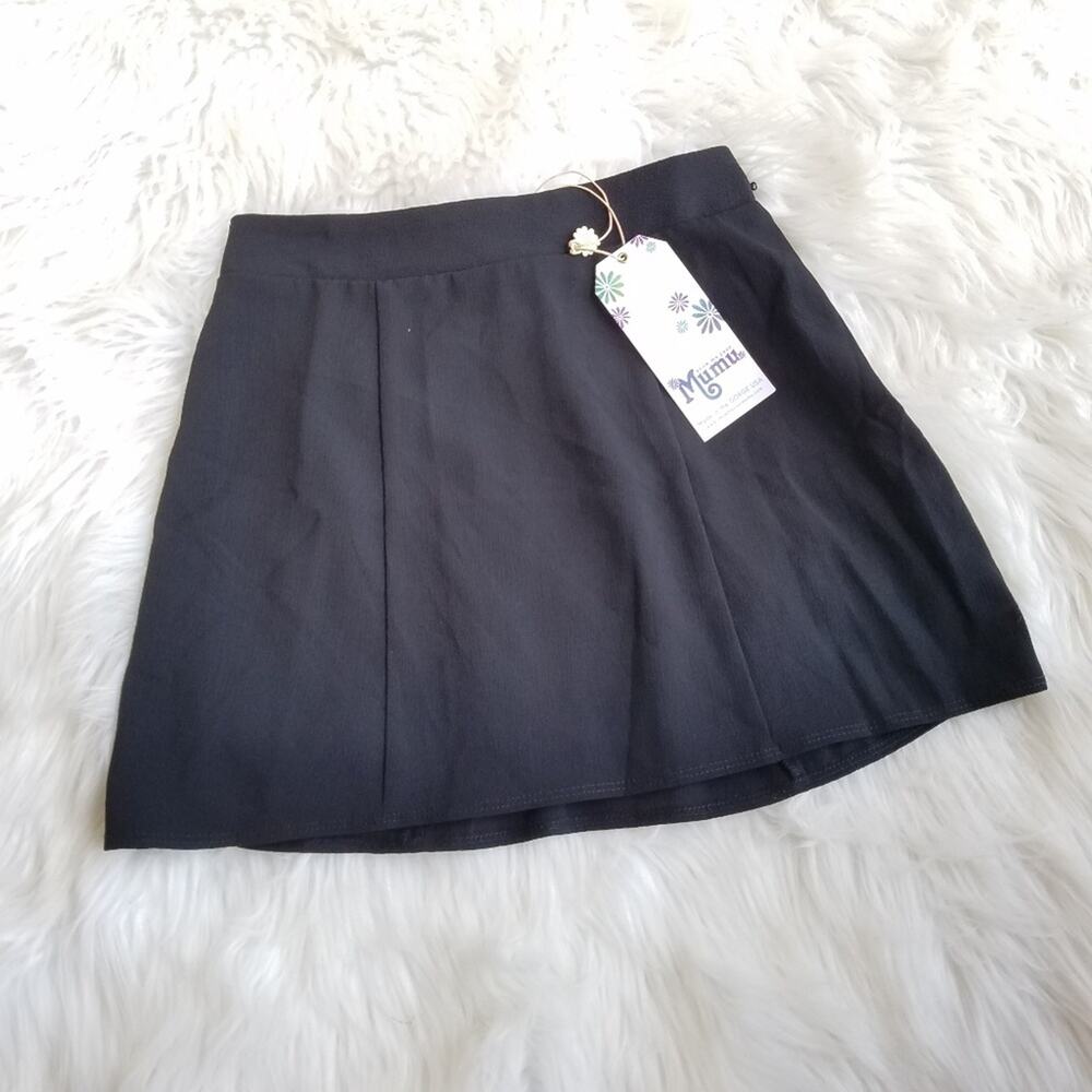 Show Me Your Mumu Huck Mini Skirt NWT S Black Preppy Goth Grunge Skater Preppy